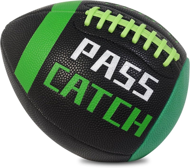 AXGUIQ PassCatch Training Football, Composite Fatherless Bounce Back Youth Football, Training Improving Enhance Solo Passing Catching Skills (Deflated) - Image 1